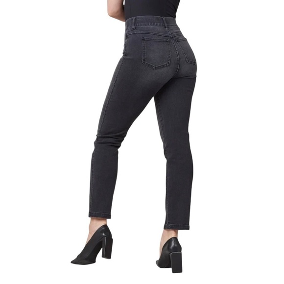 SPANX Vintage Black Ankle Straight Leg Jeans 20355Q - Picture 2 of 11